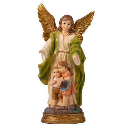 Statua Angelo Custode dei bambini cm 22