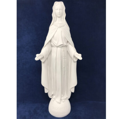Statua bianca Madonna delle Rose cm 60