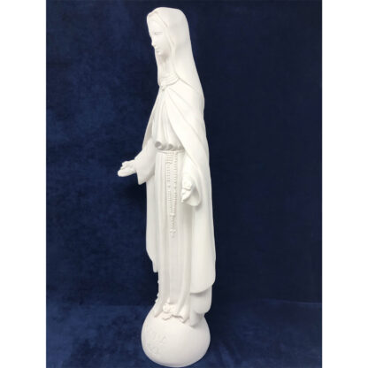 Statua bianca Madonna delle Rose cm 60 - immagine 3