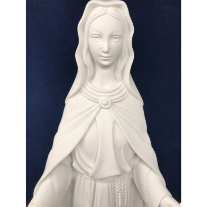 Statua bianca Madonna delle Rose cm 60 - immagine 5