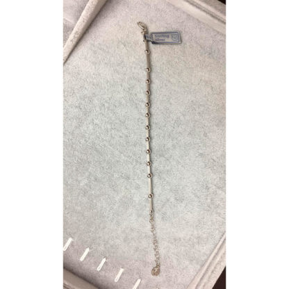 BRACCIALE DECINA MODERNO RIGIDO IN ARGENTO PUNTINATO MEDIO CON MIRACOLOSA