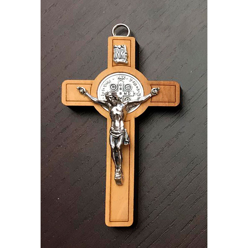 CROCE SAN BENEDETTO LEGNO CM 8 PICCOLA DA APPENDERE – San Damiano Store –  Shop di Souvenir della Madonna delle Rose