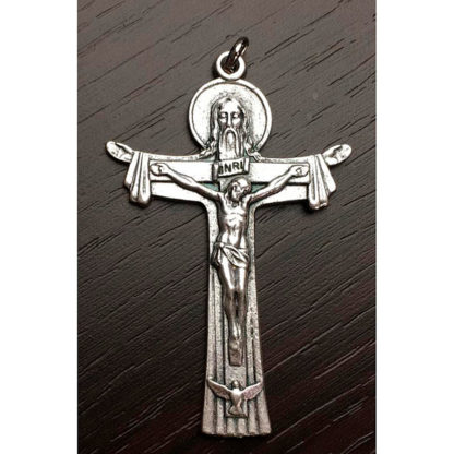 CROCE DIO PADRE IN METALLO COLOR ARGENTO CM 5