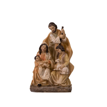 Presepe classico con pastorello dipinta a mano cm 14