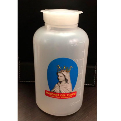 BOTTIGLIETTA O;50 LT CON IMMAGINE MADONNA DELLE ROSE SPECIALE DOPPIO TAPPO