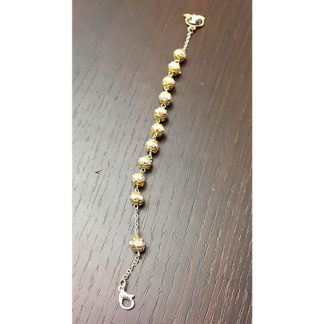 BRACCIALE DECINA MADONNA DELLE ROSE CON ROSELLINE DORATE