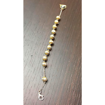 BRACCIALE DECINA MADONNA DELLE ROSE CON ROSELLINE DORATE