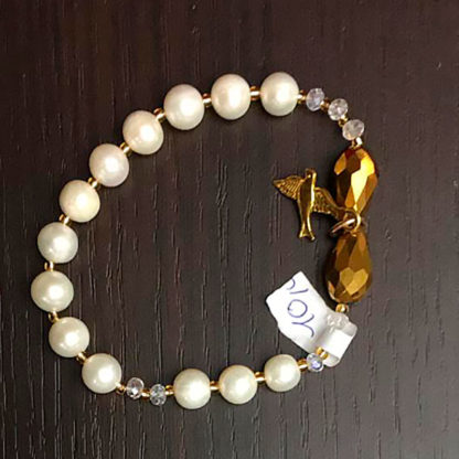 BRACCIALE-DECINA BIJOUX FATTO A MANO CON PERLE DI FIUME GREY