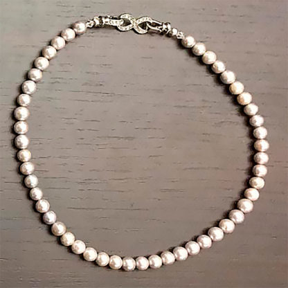 COLLIER BIJOUX FATTO A MANO CON PERLE DI FIUME GREY