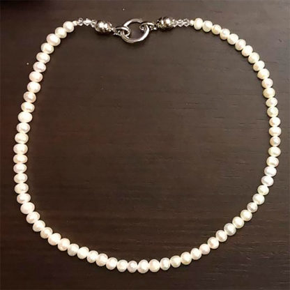COLLIER BIJOUX FATTO A MANO CON PERLE DI FIUME BIANCA