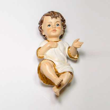 Gesù Bambino dipinto a mano in resina cm 6