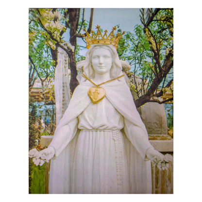 IMMAGINETTA MADONNA DELLE ROSE INTERA CON PREGHIERA FRANCESE