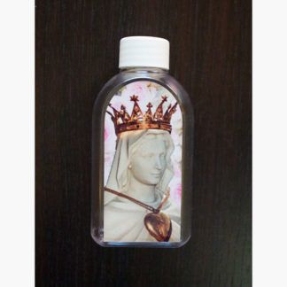 BOTTIGLIETTA DA BORSETTA MEDIA CON IMMAGINE MADONNA DELLE ROSE PLASTIFICATA E TAPPO A VITE