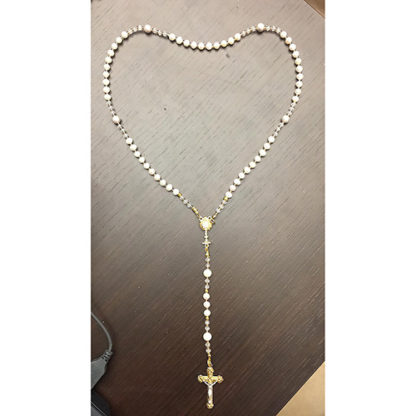 ROSARIO BIJOUX RAFFINATO FATTO A MANO CON PERLE DI FIUME