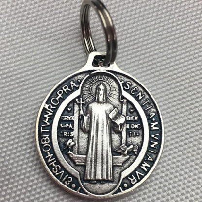 MEDAGLIA SAN BENEDETTO PICCOLA ARGENTO CM 1,5
