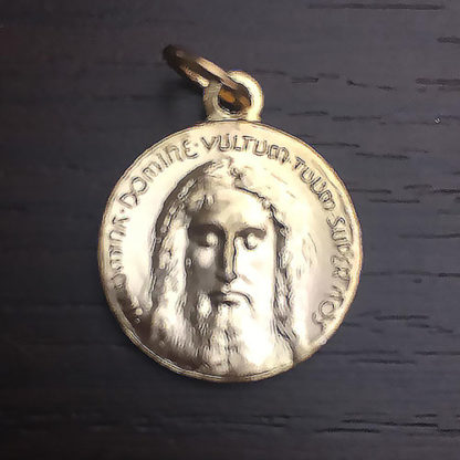 MEDAGLIA SACRO VOLTO PICCOLA COLOR ORO CM 2