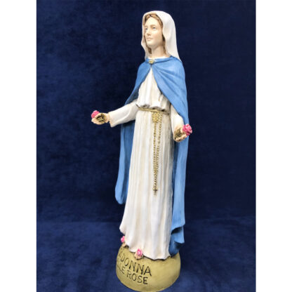 Statua colorata Madonna delle Rose cm 30 - immagine 3