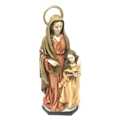 Statua Sant' Anna con Maria bambina NOVITA' made in Toscana cm 30